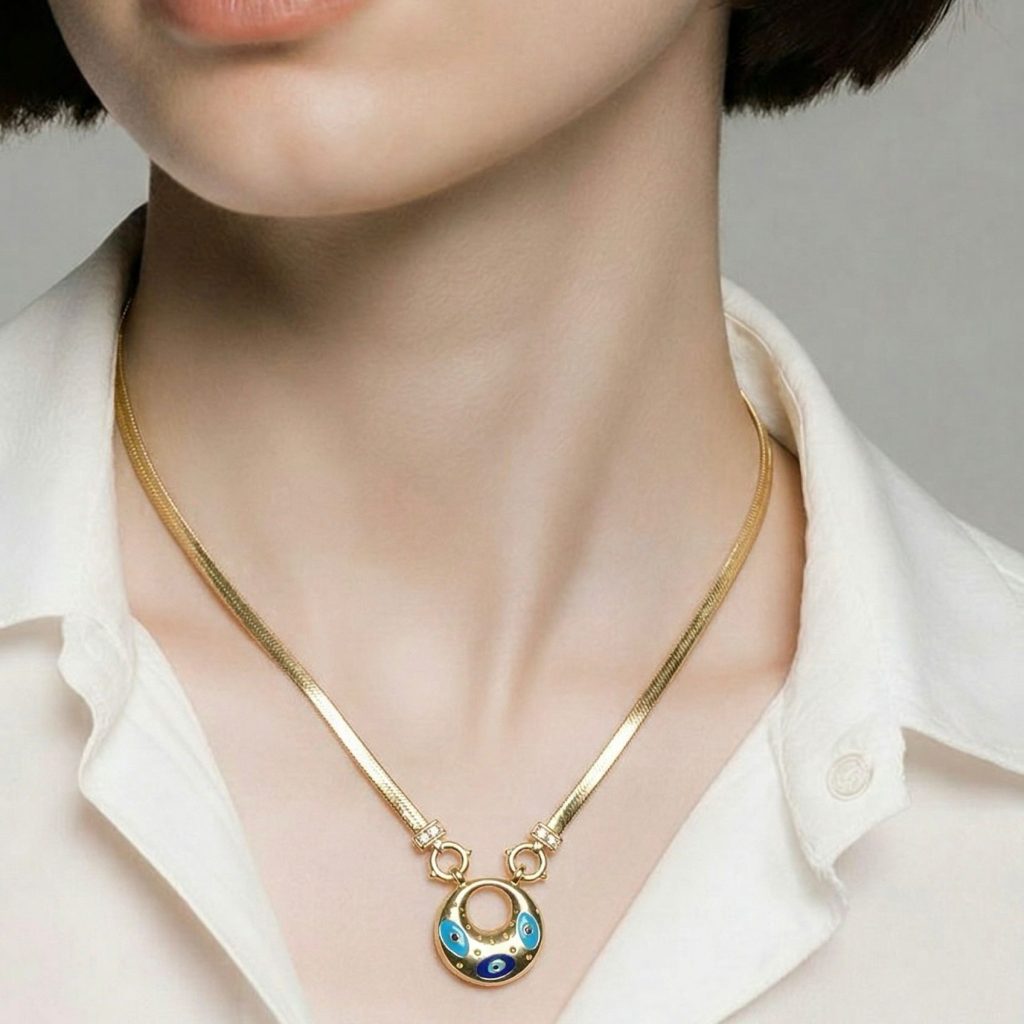 Mineli Balık Sırtı Kolye 14 Ayar – M14KLY152